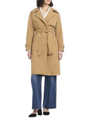 womens Classic Double Breasted Trench Coat
