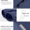 Cycling Jacket for Men Women, Windproof Lightweight Packable Running Windbreaker, Breathable Quick Dry Reflective Biking Coat