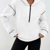 Half Zip Pullover Cropped Hoodies for Women Y2k Cute Sweatshirts Jackets Fall Fashion 2025 Outfits Clothing