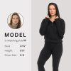Womens Half Zip Hoodie - Fleece Cropped Sweatshirt for Women, Quarter Zip Up Pullover