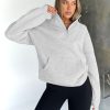 Womens Oversized Sweatshirts Half Zip Pullover Fall Long Sleeve Quarter Zip Hoodies Teen Girls Y2K Clothes