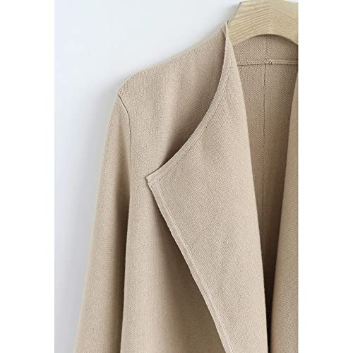 Women's Classy Open Front Knit Coat Cardigan Coatigan Light Jacket