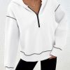 Half Zip Pullover Cropped Hoodies for Women Y2k Cute Sweatshirts Jackets Fall Fashion 2025 Outfits Clothing
