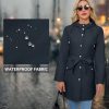Women's Lightweight Anorak Utility Jacket Button Down Spring Waterproof Coat Fall Casual Hoodies