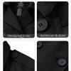 Women's Plus Size Trench Coat Double-Breasted Waterproof Lapel Overcoat Stylish Pea Coat with Detachable Hood