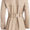 Womens Trench Coat - Water Resistant Double Breasted Long Trench Coat For Women - Outerwear Jacket (S-XL)