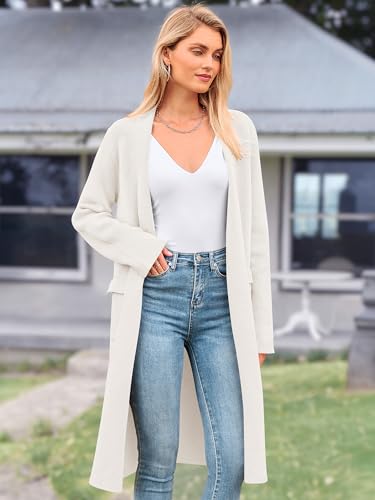 Open Front Long Cardigan Sweaters for Women Trendy 2025 Fall Winter Oversized Sweater Coats Knit Coatigan Jackets