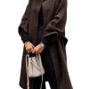 Womens Long Pea Coats Oversized Wrap Wool Blend Trench Coats Winter Open Front Cardigan Overcoats