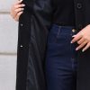 Winter Coat for Women Stand Collar Single Breasted Pea Coat Mid-Long Outwear with Pocket