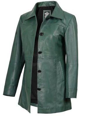 Leather Coats for Women - Carcoat Style Winter Fashion Womens Long Leather Jackets