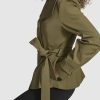 womens Short Peplum Trench Coat