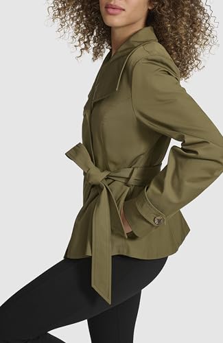 womens Short Peplum Trench Coat