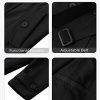 Women's Plus Size Trench Coat Double-Breasted Waterproof Lapel Overcoat Stylish Pea Coat with Detachable Hood