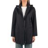 Lorie Womens Rain Jacket Removable Hood Long Rain Coat Trench Coat Windbreaker