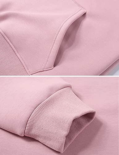 Women's Casual Winter Warm Fleece Sherpa Lined Hooded Sweatshirt Thick Pullover Plus with Pockets