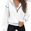 Half Zip Pullover Cropped Hoodies for Women Y2k Cute Sweatshirts Jackets Fall Fashion 2025 Outfits Clothing