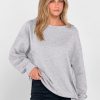 Women Oversized Long Sleeve Sweatshirts Crewneck Side Slit Loose Teen Girl Pullover Top 2025 Fall Y2K Trendy Outfits