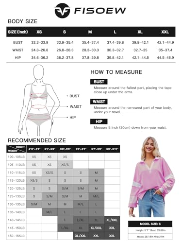 Womens Color Block Oversized Sweatshirt Polo V Neck Long Sleeve Shirts Casual Loose Pullover Tops