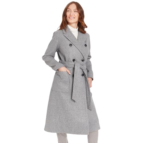 Women's Wool Blend Trench Coat, Gray