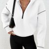 Half Zip Pullover Cropped Hoodies for Women Y2k Cute Sweatshirts Jackets Fall Fashion 2025 Outfits Clothing