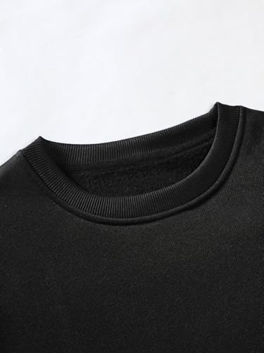 Men's Dragon Letter Graphic Print Sweatshirt Long Sleeve Round Neck Tops Casual Pullovers