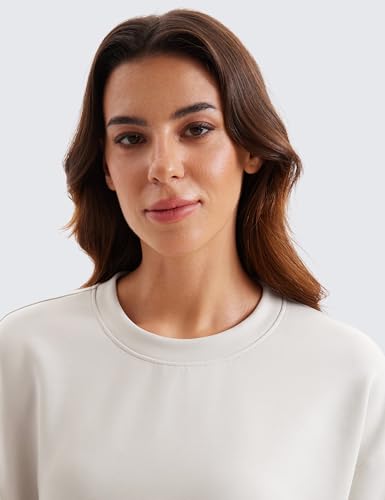 Womens SoftAura Crewneck Sweatshirt Long Sleeve Workout Casual Pullover Basic Fall Tops