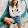 Love Tennis Sweatshirt, Love Tennis Shirt, Cute Tennis Sweatshirts For Women, Gift for Tennis Player