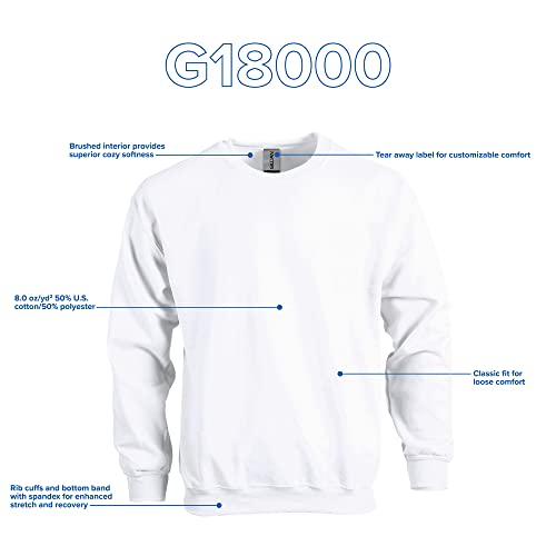 unisex-adult Fleece Crewneck Sweatshirt, Style G18000, Multipack
