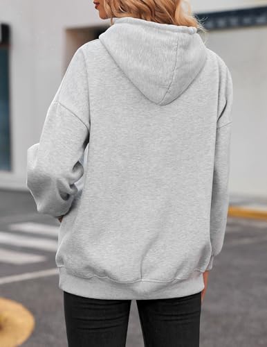 Womens Oversized Hoodies 2025 Fleece Sweatshirts Long Sleeve Pullover with Pocket Fall Winter Outfits Y2k Clothes