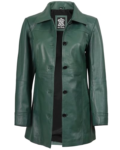 Leather Coats for Women - Carcoat Style Winter Fashion Womens Long Leather Jackets