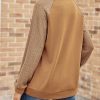 Women's Sweatshrits Quarter Zip Pullover Fleece Sweatshirt Casual Cable Knit Sleeve Hoodies Fashion Outfits Clothes