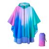 Waterproof Hooded Lightweight Rain Poncho for Adults Women Men with Pockets Unisex Fashion Zipper Jacket Coat