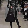 Women's Solid Color Long Sleeve Tie Double-Breasted Long Leather Trench Coat