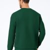 Mens Crewneck Sweatshirt Casual Long Sleeve Texture Pullover Shirt for Men