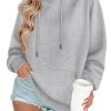 Womens Oversized Hoodies 2025 Fleece Sweatshirts Long Sleeve Pullover with Pocket Fall Winter Outfits Y2k Clothes