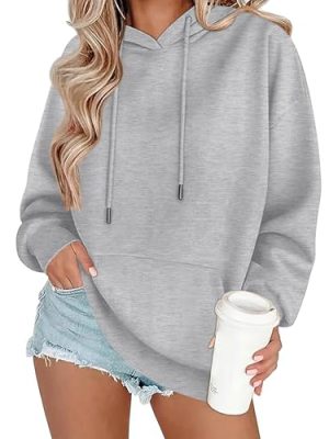 Womens Oversized Hoodies 2025 Fleece Sweatshirts Long Sleeve Pullover with Pocket Fall Winter Outfits Y2k Clothes