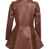 Leather Jacket Women - Real Lambskin Peplum Leather Jackets For Womens Stylish Women's Leather Jacket Outerwear