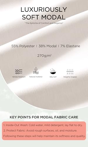 Modal Soft Split Hem Turtleneck Sweatshirts for Women Long Sleeve Casual Pullover Top