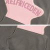 Womens Graphic Hoodies Pink Star Print Hoodie Unisex Oversized Hoodies Long Sleeve Pocket Pullover