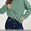 Women Fleece Lined Sweatshirt Casual Crew Neck Pullover Sweatshirt Loose Soft Long Sleeve Fall Winter Sweaters 2026