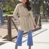 Trench Coat Women Mid Length Classic Double Breasted Lapel Business Casual Fall Jacket Coats Outerwear with Belt