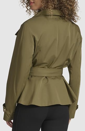 womens Short Peplum Trench Coat