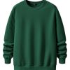 Mens Crewneck Sweatshirt Casual Long Sleeve Texture Pullover Shirt for Men