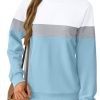 Womens Sweatshirts Cotton Crewneck Tops Long Sleeve Cute Lightweight Fall Winter Loose Casual Pullover with Pockets