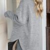 Womens Oversized Sweatshirt Casual Long Sleeve Henley V Neck Pullover Tops Fall Outfits Clothes