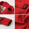 Women's Waterproof Trench Coat Double Breasted Lapel Rain Coats for Women With Belt