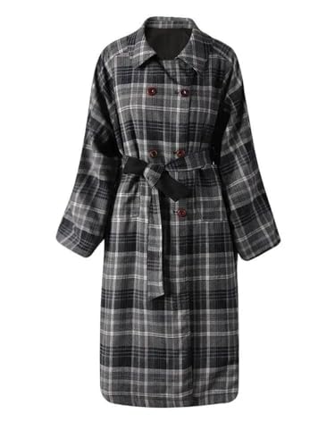 Women's Solid Color Lapel Spring Long-Sleeved Reversible Oversized Trench Coat