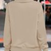 Womens Zipper Sweatshirt Turtleneck Long Sleeve Pullover Casual Loose Sweatshirts Top T Shirts