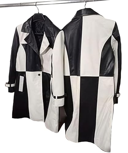 Yolo Jackets Women's Casual Real Lambskin Designer Handmade Two Tone Long Leather Trench Coat Women Full Length Overcoat