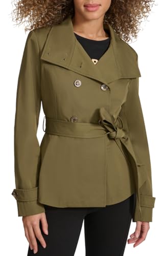 womens Short Peplum Trench Coat